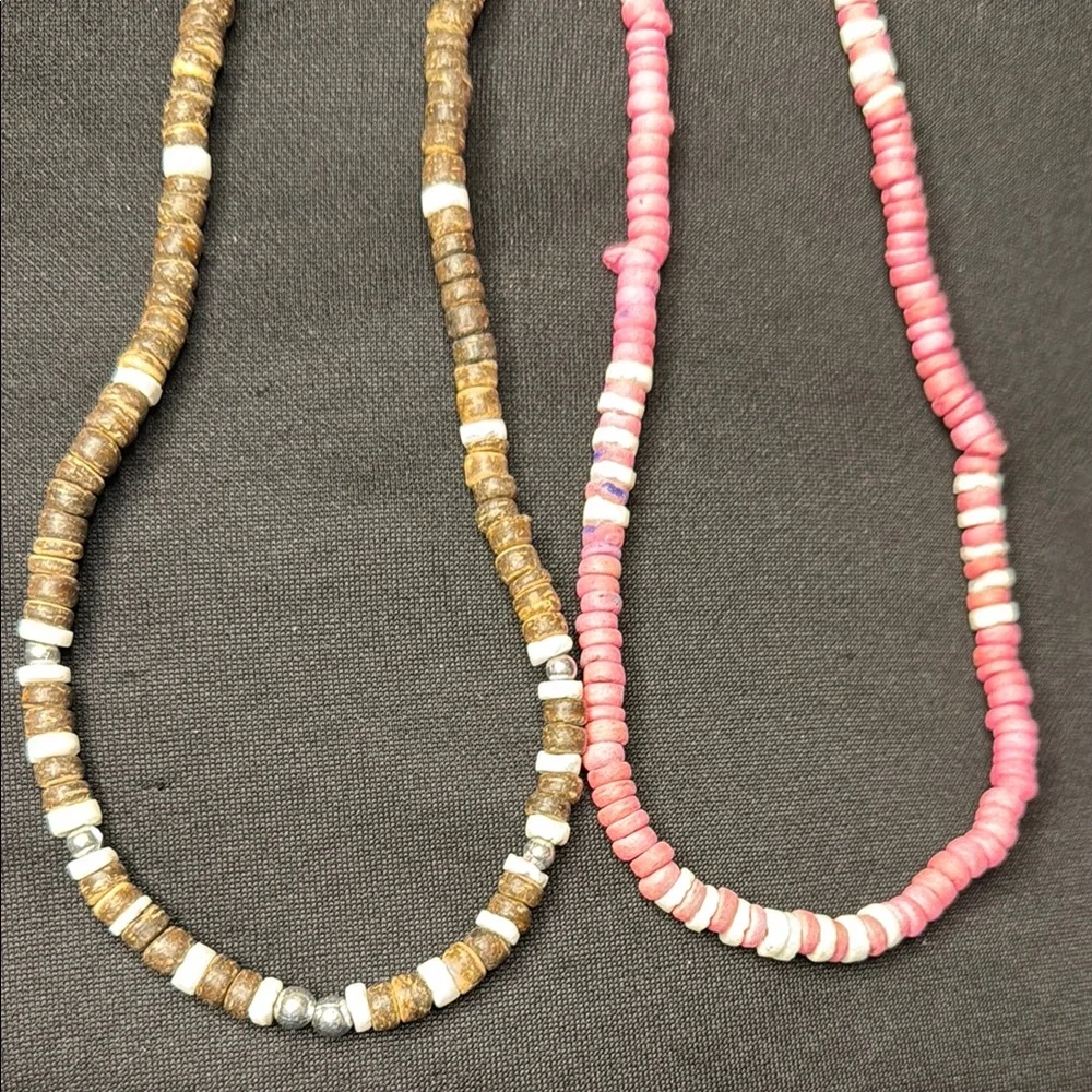 Hawaiian Coconut Necklace Pair